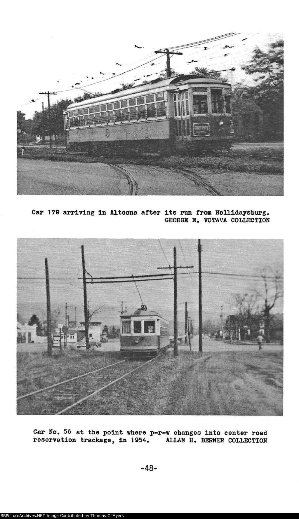 "Altoona's Trolleys," Page 48, 1980